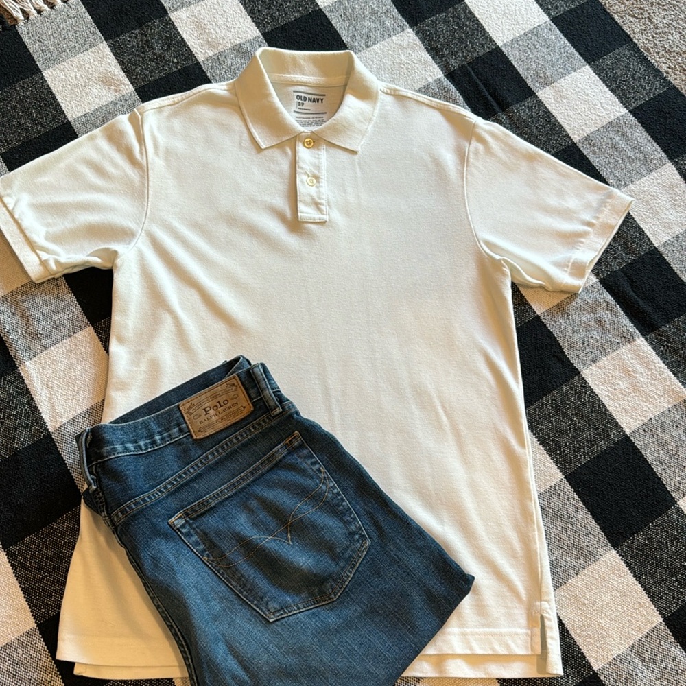 Men’s Small White Old Navy Polo